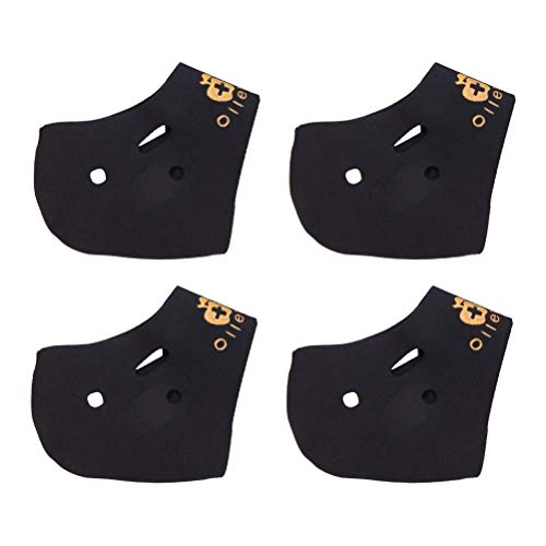 Abaodam 4pcs Terapia Fascitis Plantar Envoltura Talón Dolor Pie Arco Soporte Tobillo Talón Protector Plantilla Ortotica (Negro)