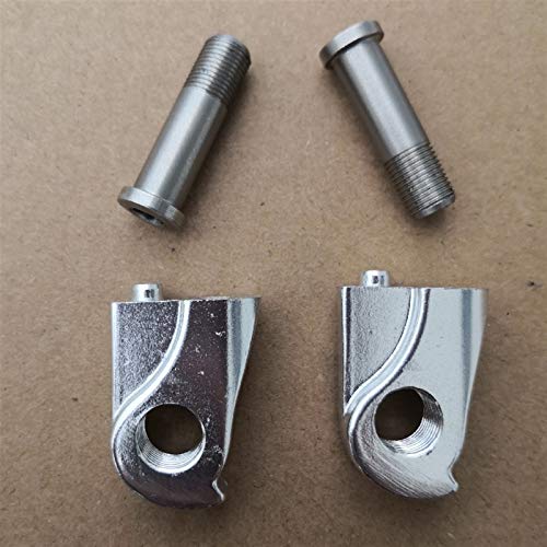 Abkendg 5 Set Bicycle Detailleur Percha for Cubo # 10137 Canyon No.21 Lux CF Stevens Lee Couga Maxx Bulls Diamondback Norco Mech Dropout Gancho de Cola de Bicicleta (Color : Silver)