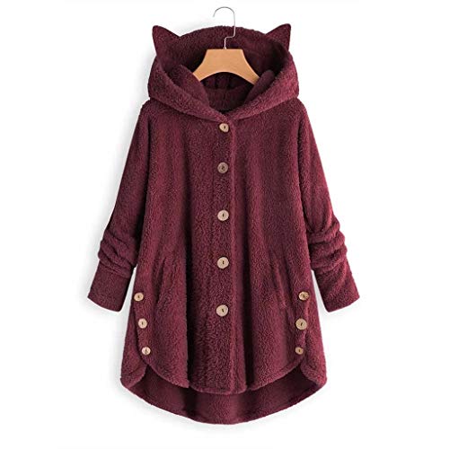 ABUCIYO Sudaderas con Capucha de Gran tamaño Sudadera Mujer Sudaderas con Capucha de Invierno Fleece Giant Tops Blusa con Bolsillo Abrigo