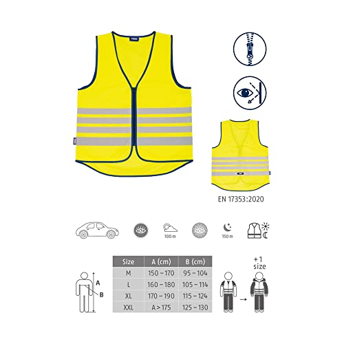 ABUS Lumino Reflex Vest Chaleco Reflectante, Unisex Adulto, Amarillo, Extra-Large