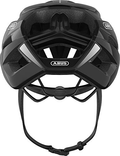 ABUS Shiny Black S Casco, Unisex, Negro (Rojo)