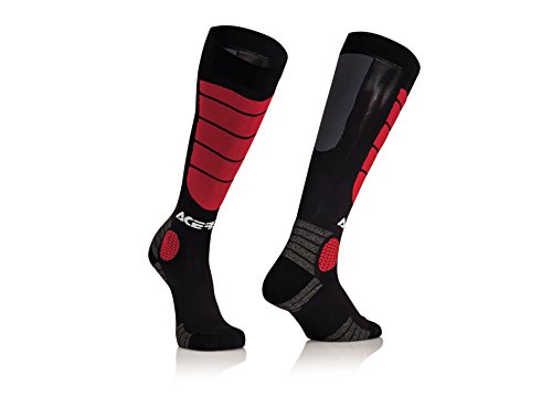 ACERBIS 0021633.323.063 MX Impacto calcetines, Negro/Rojo