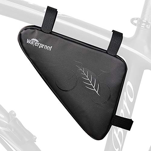 Achort Bolsa de Triángulo para Bicicleta, Bolsa de Almacenamiento para Cuadro de Bicicleta, Bolsa Impermeable para el Tubo Superior de Bicicleta para Equipos de Ciclismo