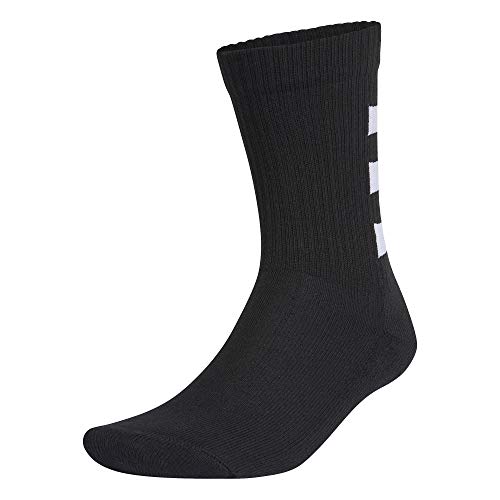 adidas 3S HC Crew 3PP Calcetines, Unisex Adulto, Negro/Blanco, M