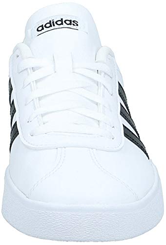 adidas VL Court 2.0 K, Zapatillas Unisex Adulto, Blanco (Footwear White/Core Black/Footwear White), 38 EU