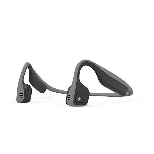 Aftershokz Trekz Titanium, Auriculares deportivas con Conducción Osea, Bluetooth 4.1 Inalámbricos, Reducción de Ruido Micrófono para Movil, Gris (Grey)