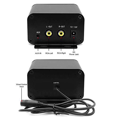 Aileap M150 Sistema de Audio con Amplificador de Moto con AUX, MP3, Radio FM, 4 Pulgadas de Altavoces estéreo Bluetooth Impermeables para Motocicletas ATV UTV RZR (Negro, Ventilador)