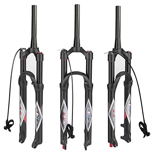 aiNPCde 26/27,5/29 Pulgadas Horquilla de Suspensión Aire MTB Viaje 140mm, FO01-RK21 Ajuste De Rebote 1-1/8 Horquillas Delanteras de Bicicleta para Montaña MTB XC Freno de Disco Bicicleta