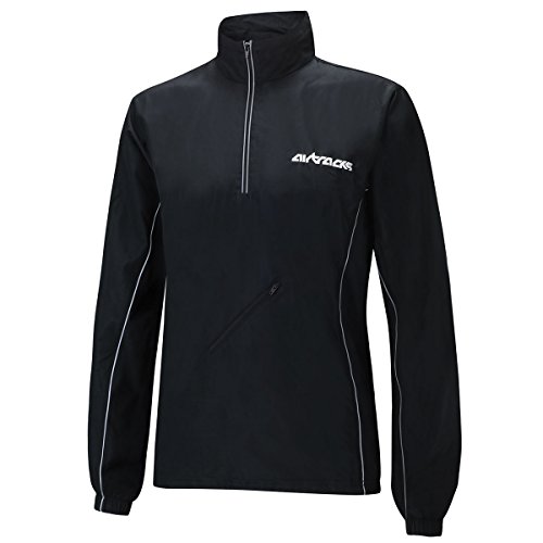 Airtracks Chaqueta de invierno, para ciclismo, correr, chaqueta térmica, transpirable, resistente al viento, impermeable, otoño/invierno, unisex, color negro, tamaño S