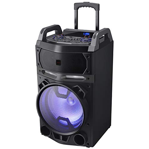 Aiwa KBTUS-700, Altavoz Trolley, Bluetooth, 2X Micrófono Inalámbrico, Mando