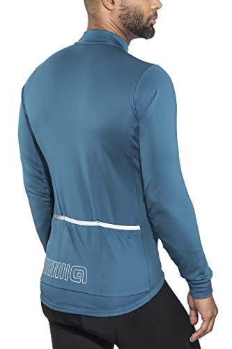 Ale Solid Block Maillot Manga Larga para Hombre, Azul, 160/169