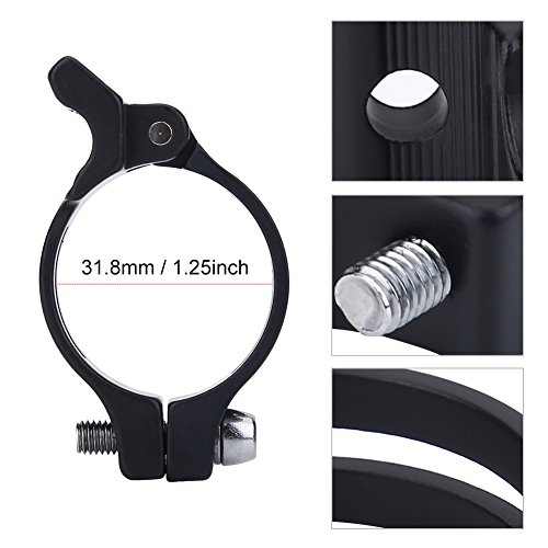 Alomejor Abrazadera de desviador de Bicicleta de 31,8 mm / 34,9 mm Clip de desviador Delantero Ajustable para Bicicleta de montaña Bicicleta de Carretera(31,8 mm)