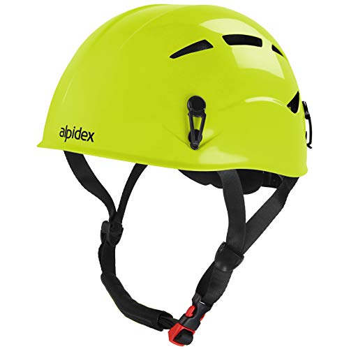 ALPIDEX Casco de Escalada Universal para Mujer y Hombre Casco ferrata en Amarillo