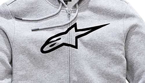 Alpinestar Ageless II Fleece Pull zippé Coupe Moderne Avec Logo imprimé, Hombre, Grey Heather/Black, S