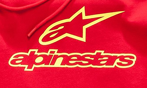 Alpinestar Always Fleece Sudadera, Hombre, Rojo/Amarillo, M