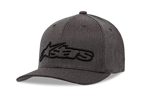 Alpinestar Blaze Flexfit Hat Gorra Flexfit Visera Curva Logo Bordado 3D, Hombre, dk Heather Gray/Black, LXL