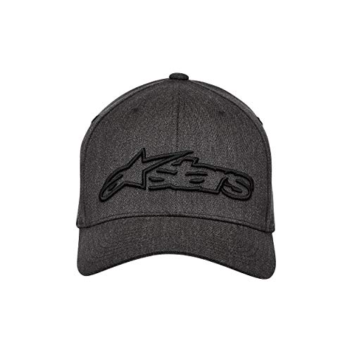 Alpinestar Blaze Flexfit Hat Gorra Flexfit Visera Curva Logo Bordado 3D, Hombre, dk Heather Gray/Black, S/M