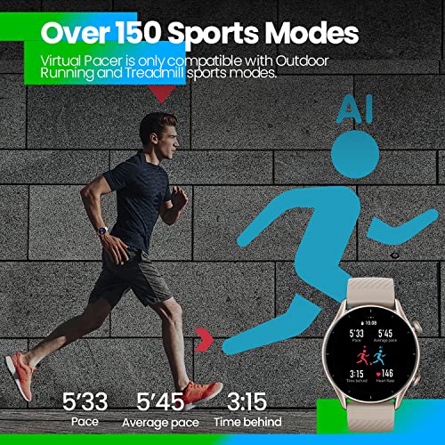 Amazfit GTR 3 Smartwatch Pantalla AMOLED de 1.39" Reloj Inteligente Fitness GPS 150 +Modos Deportivos 21 días de duración de la batería Monitoreo de Salud Alexa Integrado Zepp OS Sistema 5ATM (Gris)