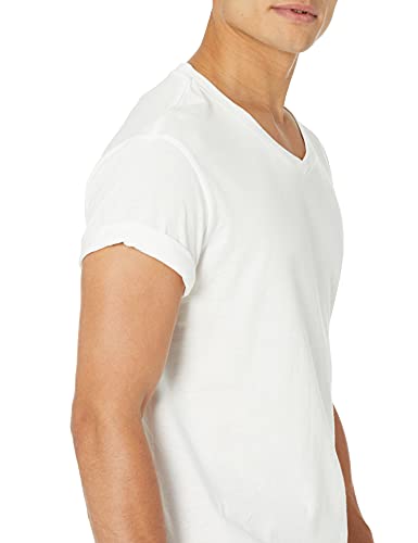 Amazon Essentials 6-Pack V-Neck Undershirts Camisa, Blanco (White), Large