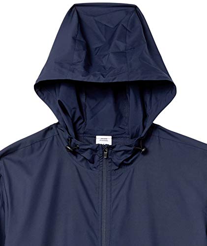 Amazon Essentials Packable Water-Repellant Run Jacket Chaqueta, Azul Marino, L