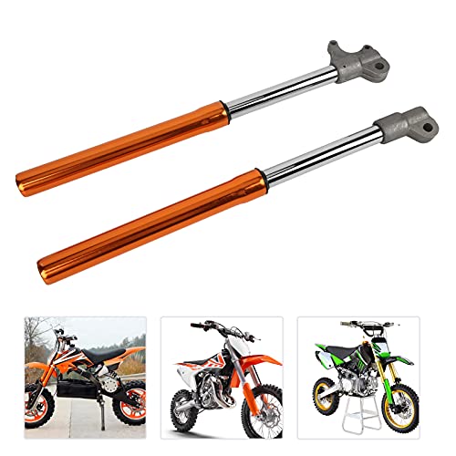 Amortiguador, Amortiguador Delantero De Motocicleta 2 Piezas Naranja Para Bicicleta De 2 Tiempos 49CC Mini Triple Dirt Pit Pro Trail