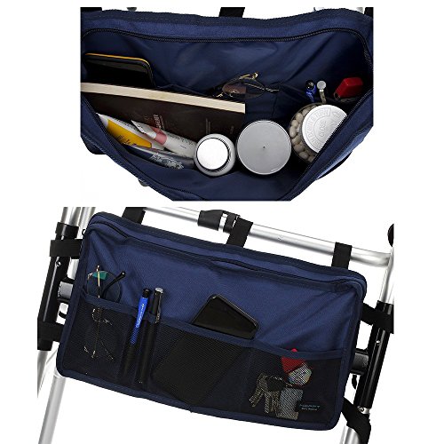 andadores Bolsas sillas de ruedas Bolsillo Silla Scooter eléctrico Bolsa transporte Bolso Organizador lateral Cubierta Bolsa de viaje almacenamiento malla para Barandilla de la cama moto