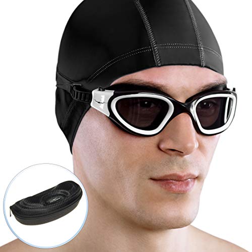 AqtivAqua DX Gafas Natacion Hombre Niño Mujer Niña (Blanco, Sombra)