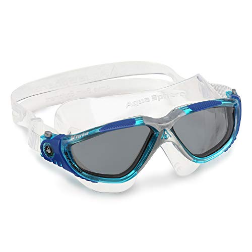 Aqua Sphere Vista Máscara de natación, Unisex Adulto, Lente Turquesa y Azul Oscuro, Talla única