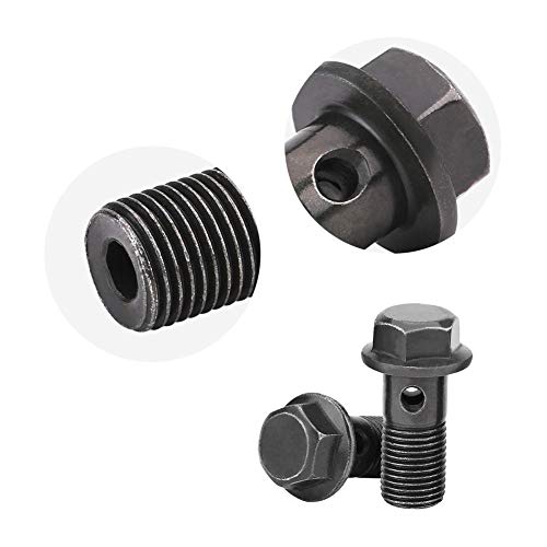 Arandelas y Tornillos Banjo, Tornillos Banjo para Pinza de Freno Cilindro Maestro(M10×1mm)