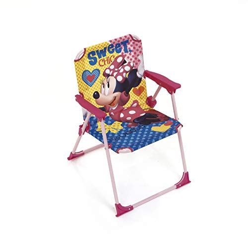 ARDITEX Silla Plegable para niños bajo Licencia Minnie Mouse (Metal, Dimensiones: 38 x 32 x 53 cm, Tela, 38 x 32 x 53 cm