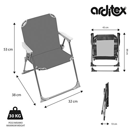 ARDITEX SM9460 Silla Plegable con Brazos de 38x32x53cm de Marvel-Spiderman