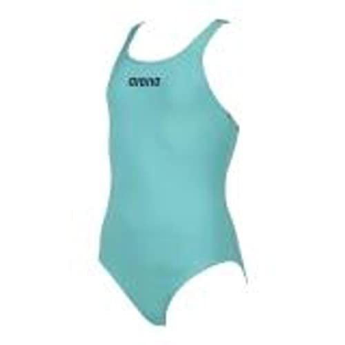 ARENA G Solid Swim Pro Jr One Piece Swimsuit, Girls, Mint/Navy, 10-11 años