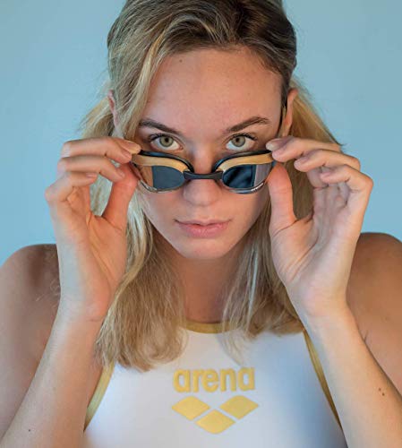 ARENA Gafas Cobra Ultra Swipe Mirror Natación, Unisex niños, Silver/Gold, Talla Única