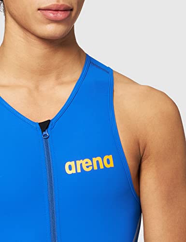 ARENA Herren Triathlon Anzug ST 2.0 mit Frontreißverschluss Traje de triatlón, Hombre, Azul y Naranja, Small