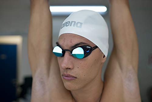 Arena Swedix Mirror Gafas de Natación, Unisex Adulto, Negro/Azul (Smoke), Universal