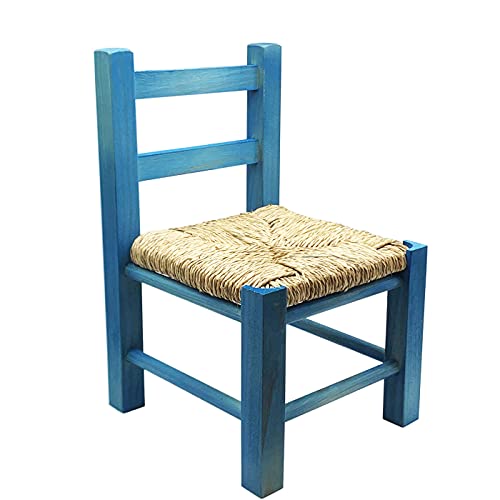 Artema - Silla pequeña Rafia para niño o decoración de Color Surtido y de 39 x 22 x 25 cm. Taburete con Respaldo para niños de Madera y Mimbre. Silla Baja para Distintos usos