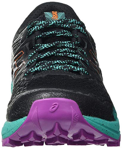 Asics Fujitrabuco Lyte, Trail Running Shoe Mujer, Black/Baltic Jewel, 38 EU