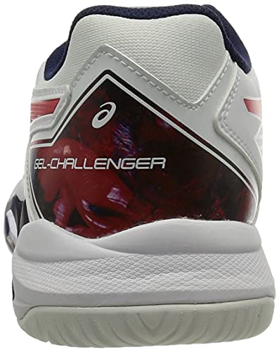 ASICS Gel-Challenger 13, Zapatos de Tenis Hombre, White Classic Red, 40 EU