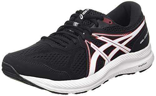 Asics Gel-Contend 7, Zapatillas para Correr Hombre, Black/Electric Red, 42 EU