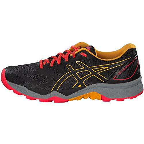 Asics Gel-Fujitrabuco 6, Zapatillas de Running Mujer, Negro (Black/Amber 001), 37 EU