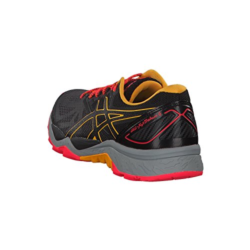 Asics Gel-Fujitrabuco 6, Zapatillas de Running Mujer, Negro (Black/Amber 001), 37 EU