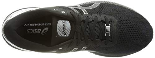 Asics Gel-Kayano 27 Platinum, Road Running Shoe Hombre, Black/Pure Silver, 42 EU