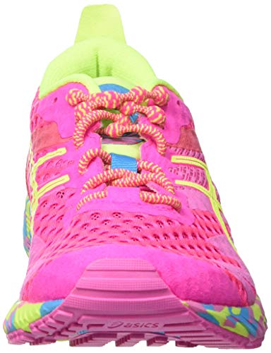 Asics Gel-Noosa Tri 12, Road Running Shoe Mujer, Pink GLO/Safety Yellow, 37 EU