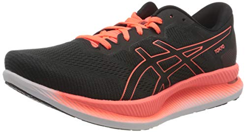 Asics Glideride Tokyo, Road Running Shoe Hombre, Black/Sunrise Red, 44 EU