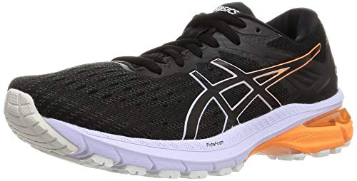 Asics GT-2000 9, Road Running Shoe Mujer, Black/Lilac Opal, 38 EU