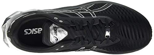 Asics Novablast Platinum, Road Running Shoe Hombre, Black/Pure Silver, 43.5 EU