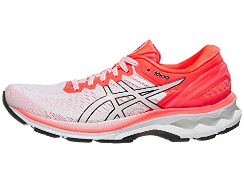 ASICS Women's Gel-Kayano 27 Tokyo Running Shoe (TGR-1012A948 4806640 6.5 (100) WHT/Sunrise R)