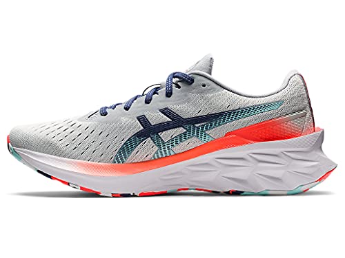 ASICS Zapatillas de running NOVABLAST 2 para hombre, Glacier Grey/Thunder Blue, 44.5 EU