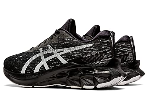 ASICS Zapatillas de running NOVABLAST 2 para hombre, negro (negro, plateado), 41.5 EU