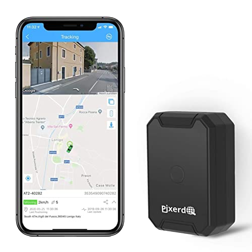 AT1 GPS Tracker Magnético, 6000mAH Localizador GPS para Coche para Moto Bicicleta con Monitoreo de Voz, Alarma de Sobrevelocidad/Vibración/Alteración/Valla Geo - Tracksolid App & Web SIM no Incluida